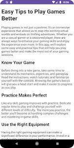 Easy Tips to Play Games Better