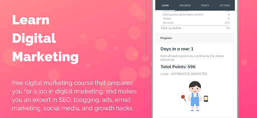 Android application Learn Digital Marketing - SEO, screenshort