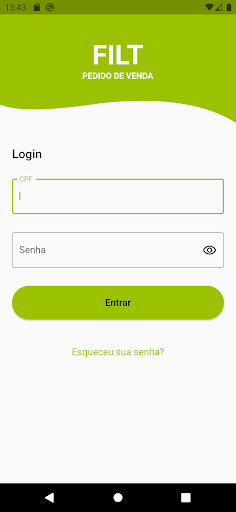 Android application Filt - Pedido de Venda screenshort