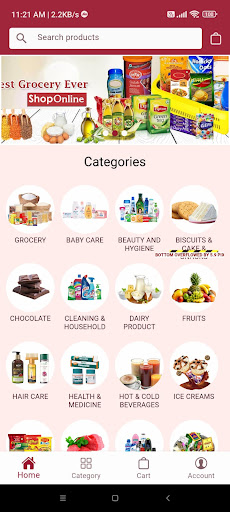 Android application ganeshmart screenshort