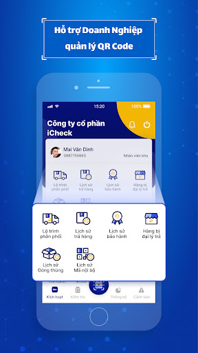 Android application iCheck QR Code - Giải pháp QR screenshort