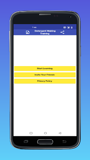 Detergent Making Training Screen 2