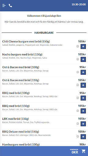 Android application Ljusdalsgrillen screenshort