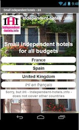 Small hotels with character in France Spain and UK