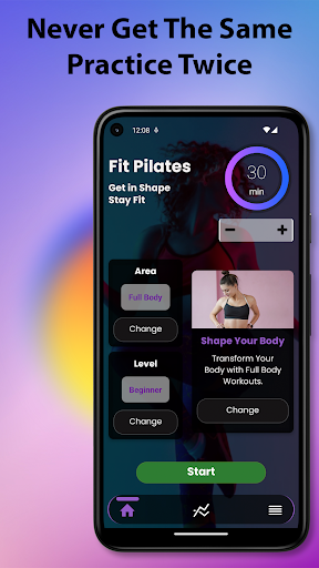 Android application Pilates Vibe - Home Workout screenshort