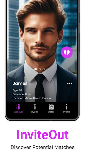 Android application Inviteout: Match. Invite. Meet screenshort
