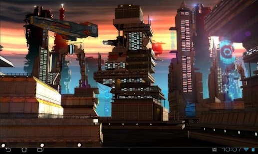 Captura de pantalla de Space Cityscape 3D LWP