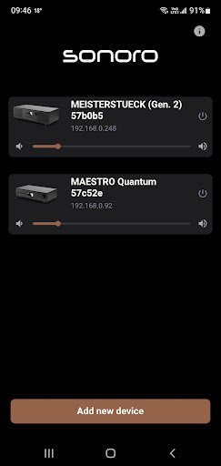 Android application sonoro audio screenshort