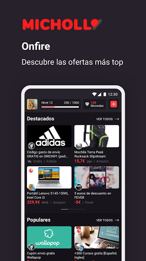 Android application MiChollo - Chollos y ofertas screenshort