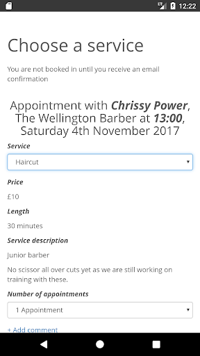 The Wellington Barber Screen 3