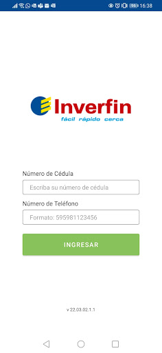 Android application Inverfin Móvil screenshort
