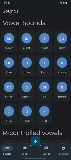 Android application English Sounds Pronunciation screenshort