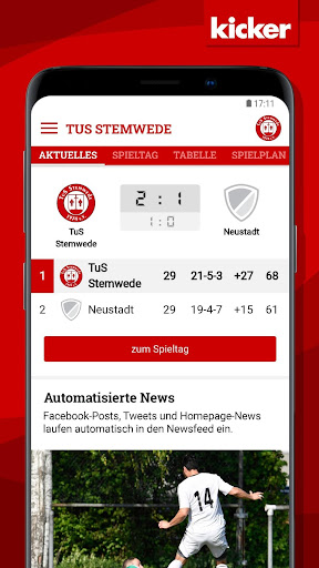 Android application TuS Stemwede screenshort