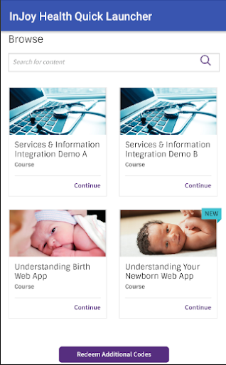 Android application InJoy Health Quick Launcher screenshort
