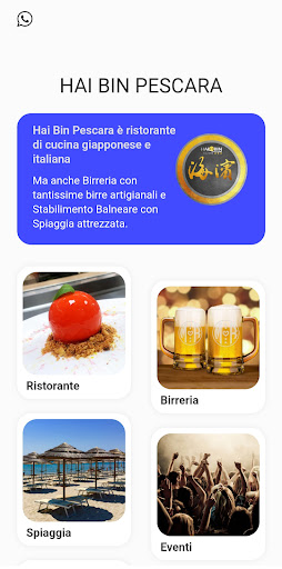 Android application Hai Bin Ristorante Birreria screenshort