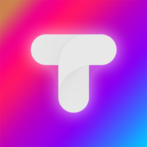 Typostyle text on photo editor logo