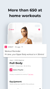 SWEAT: Aplicación de fitness para mujeres