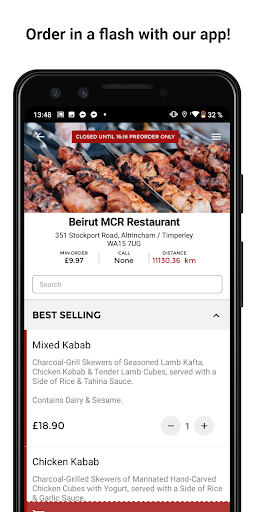 Android application Beirut Restaurant screenshort