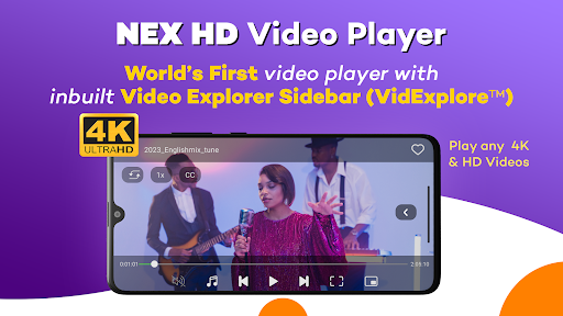 Android application NEX HD Video Player screenshort
