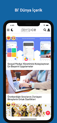 Android application dergiCE screenshort