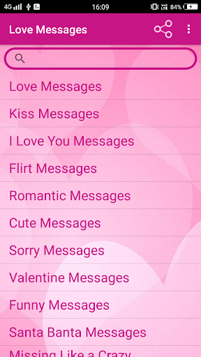Romantic Love Messages Screen 2