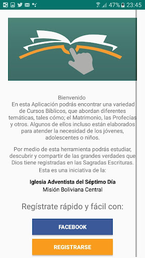 Android application Escuela Bíblica Virtual screenshort
