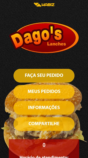 Android application Dagos Lanches screenshort
