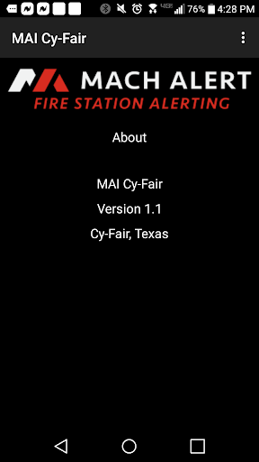 Android application Beavercreek Alerting screenshort