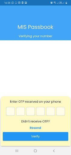 MIS Passbook Screen 2