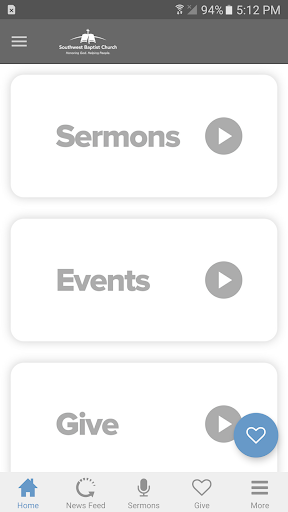 Southwest Baptist Church App Screen 2