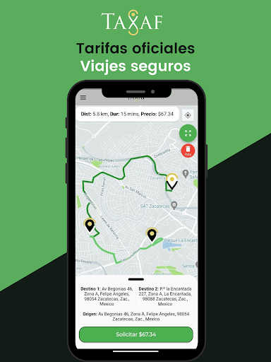 Android application TAXAF: Taxi fácil screenshort