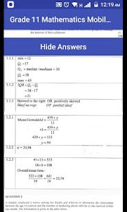 Grade 11 Mathematics Mobile Application  Screenshots 5