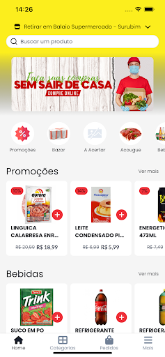 Android application Balaio Supermercados screenshort