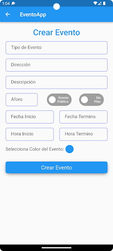 EventoApp Screen 3