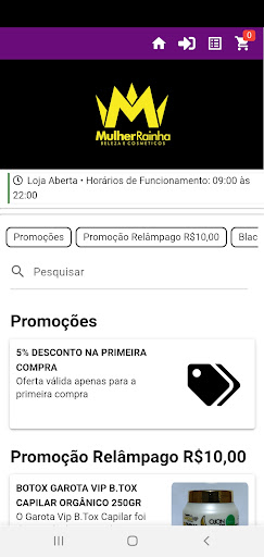 Android application Mulher Rainha screenshort