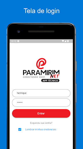 Android application Paramirim Net - Técnico screenshort