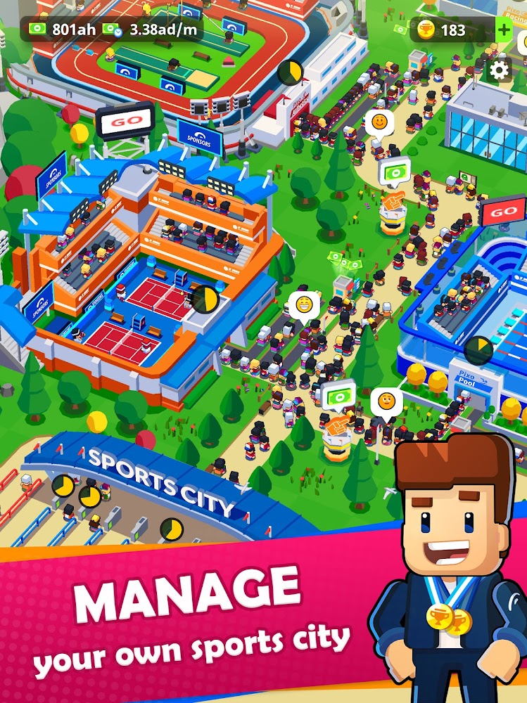 Sports City Tycoon: Idle Game (Mod Money)