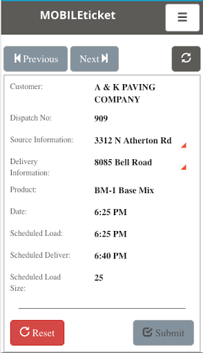 Android application MOBILEticket screenshort