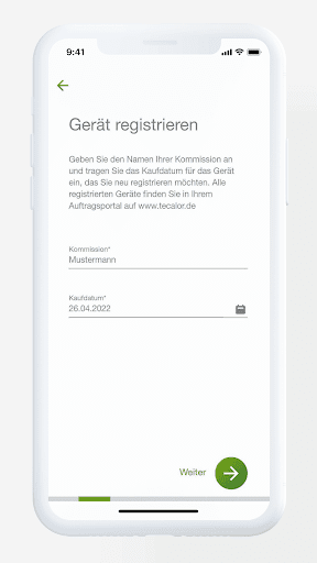 tecalor Service App Screen 3
