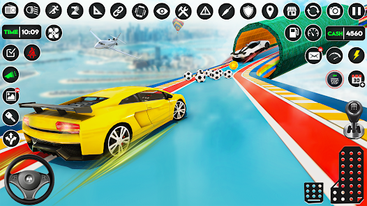 Jugando Juegos de Carros - Impossible Stunt Car Tracks 3D 