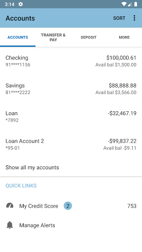 Lifetime Federal Credit Union Screen 3