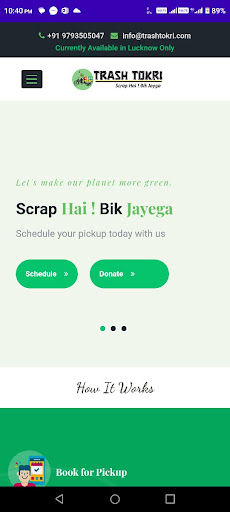Android application Trash Tokri screenshort