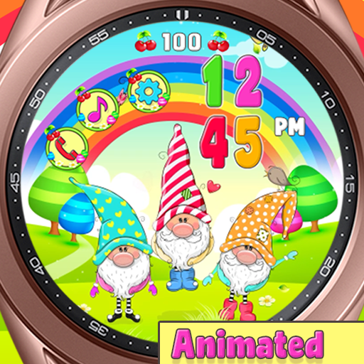 Gnomes Happy World_Watchface logo