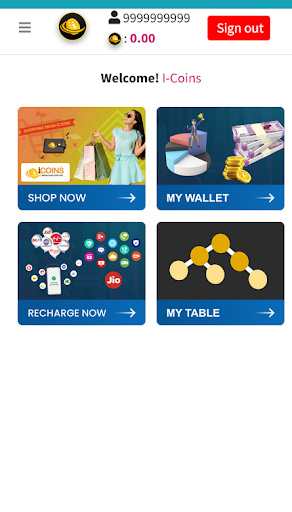 Android application icoins screenshort