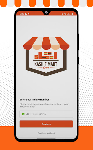 Android application Kashif Mart screenshort