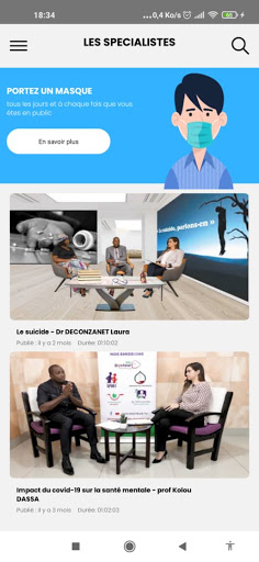 Android application SOS DOCTEUR TV screenshort