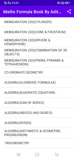 Maths Formula Book in Hindi Screen 2