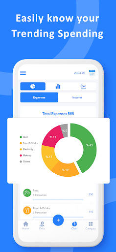 Dépenses & revenus:Wise Budget Screen 3