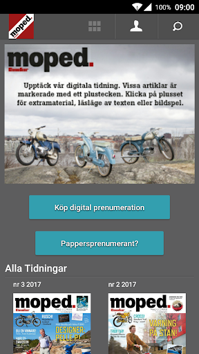 Android application Moped screenshort
