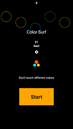 Color Surf -  slide left and right and DON'T CRASH - v3.4